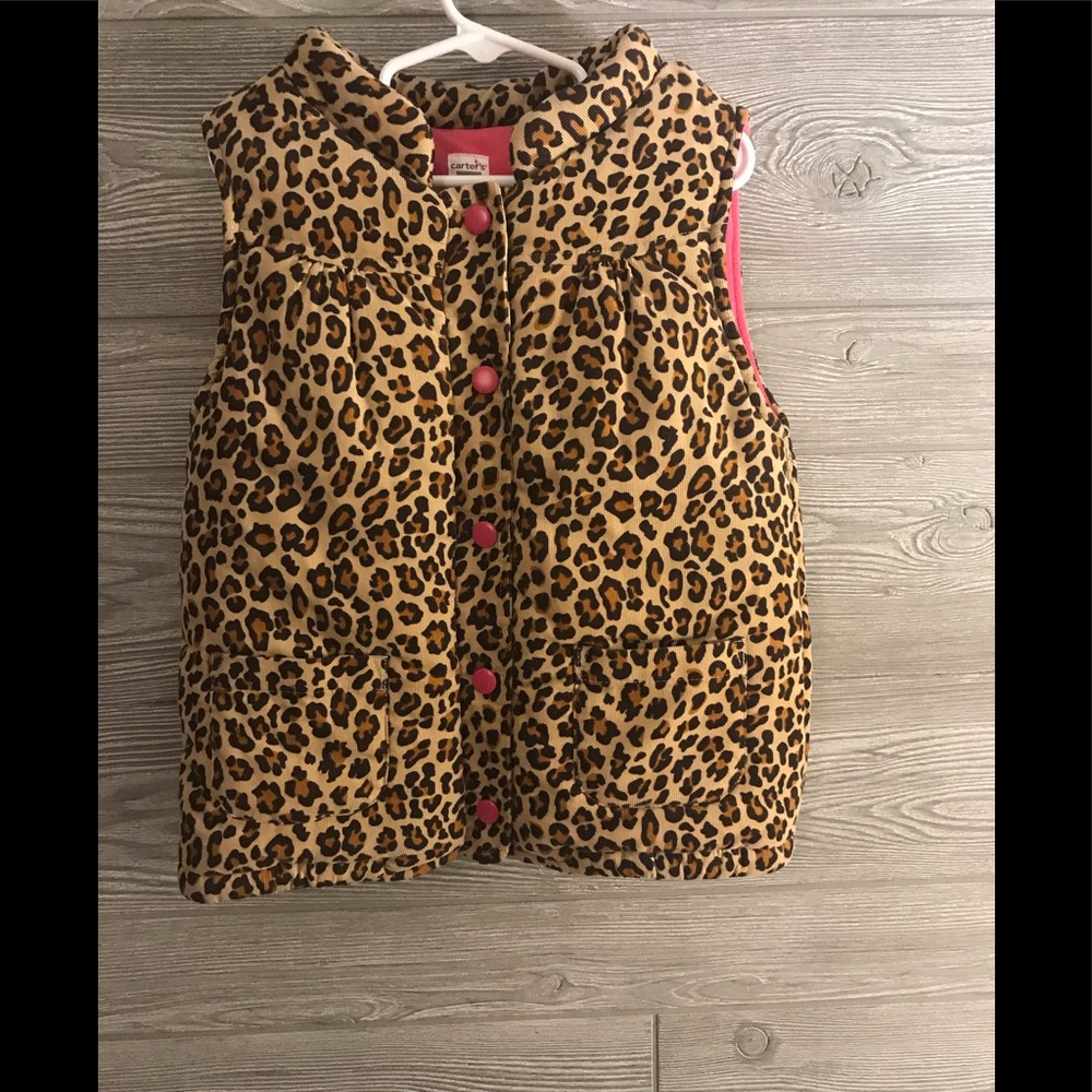 Size 6 Carters Puffy Cheetah Vest
